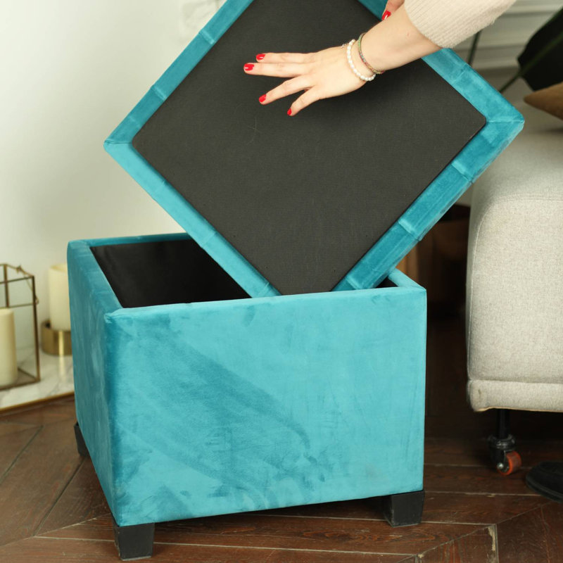 Stool with Storage, Green