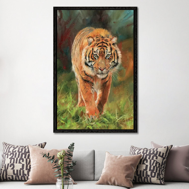 Amur Tiger by David Stribbling - Gallery-Wrapped Canvas Giclée on Canvas, 152.5 cm H x 101.5 cm W, Black Framed