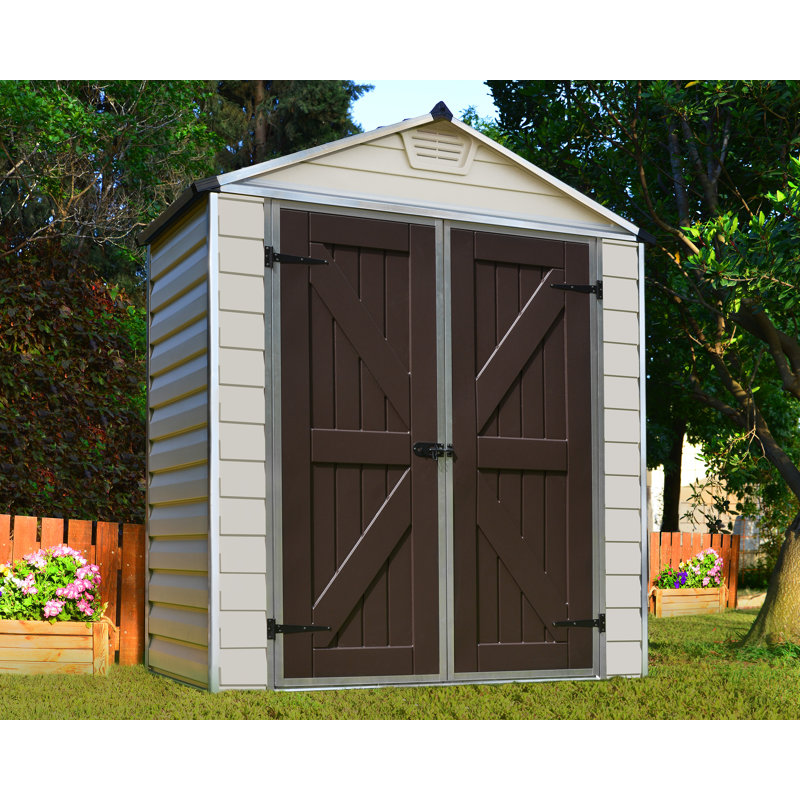 6 ft. W x 3 ft. D Plastic Garden Shed