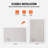 White Cork Board with Linen Surface Wall-Mounted
