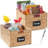 Aguta 2 16in Woven Water Hyacinth Pantry Baskets w/ Chalkboard Label, Chalk Marker-1567270350