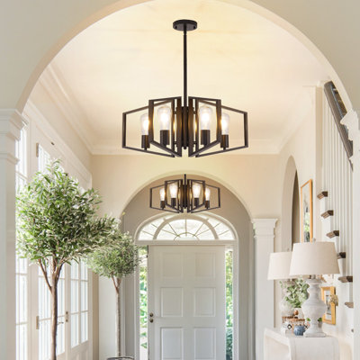4 - Light Dimmable Geometric Chandelier