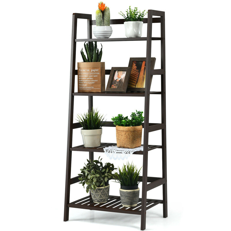 Deio Ladder Bookcase, Brown 