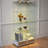 Modern Glass Display Cabinet With Large Drawers, Quick-Assembly, LED Lights, Tempered Glass Shelves, And 2-Door Storage For Living Room And Bedroom-892313053