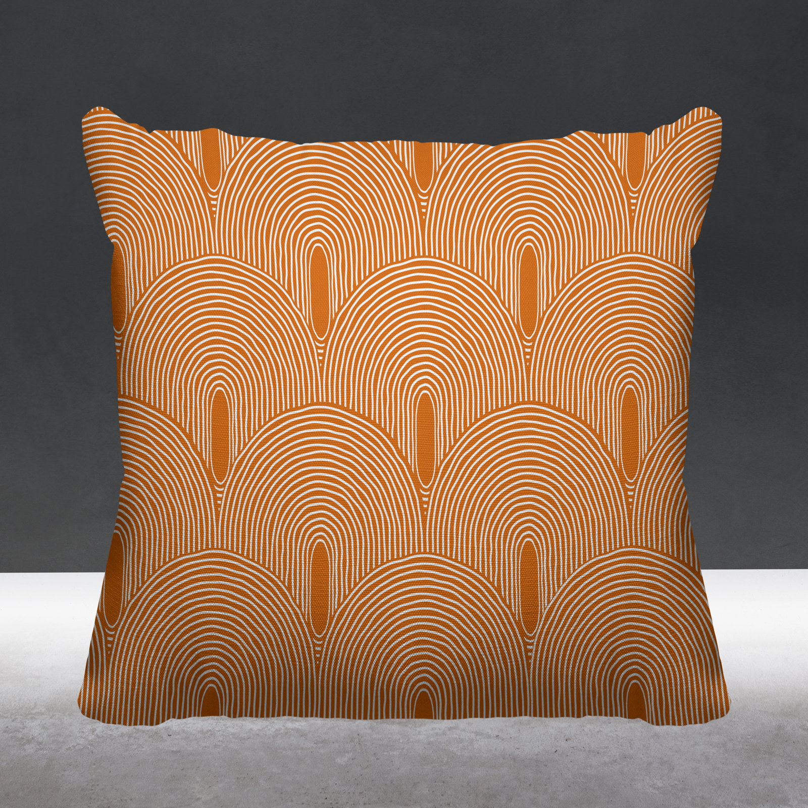 Limpo Indoor/Outdoor Throw Pillow, 18" x 18", Orange