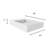Juniper 30" Wall Mounted Solid Surface Floating Bathroom Sink with Concealed Drain Right Basin - White-70942135