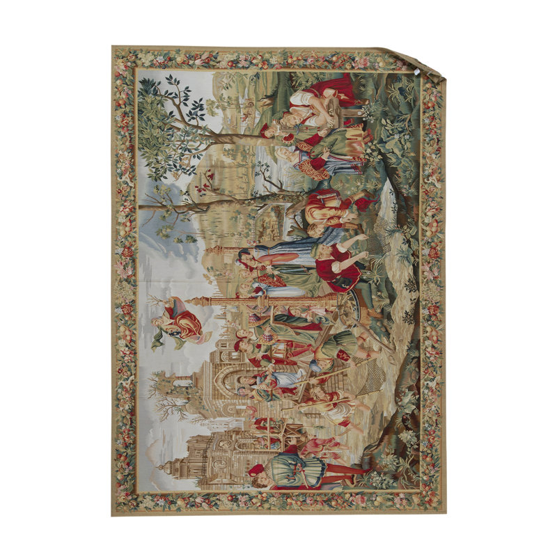 Hand-Knotted High-Quality Green and Brown Area Rug