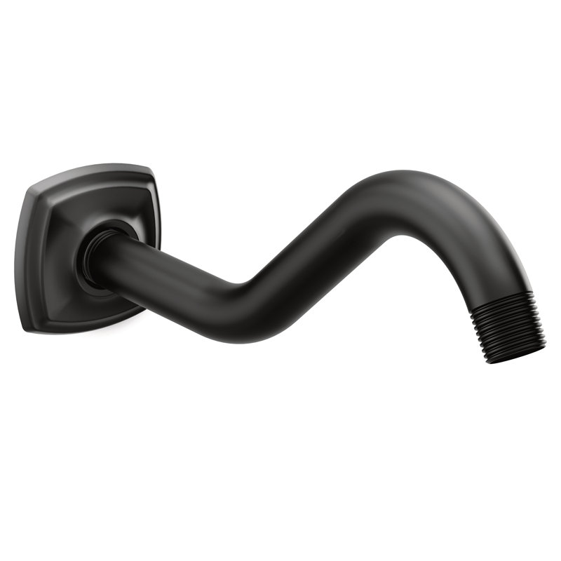 Bras de douche courbé, Noir mat