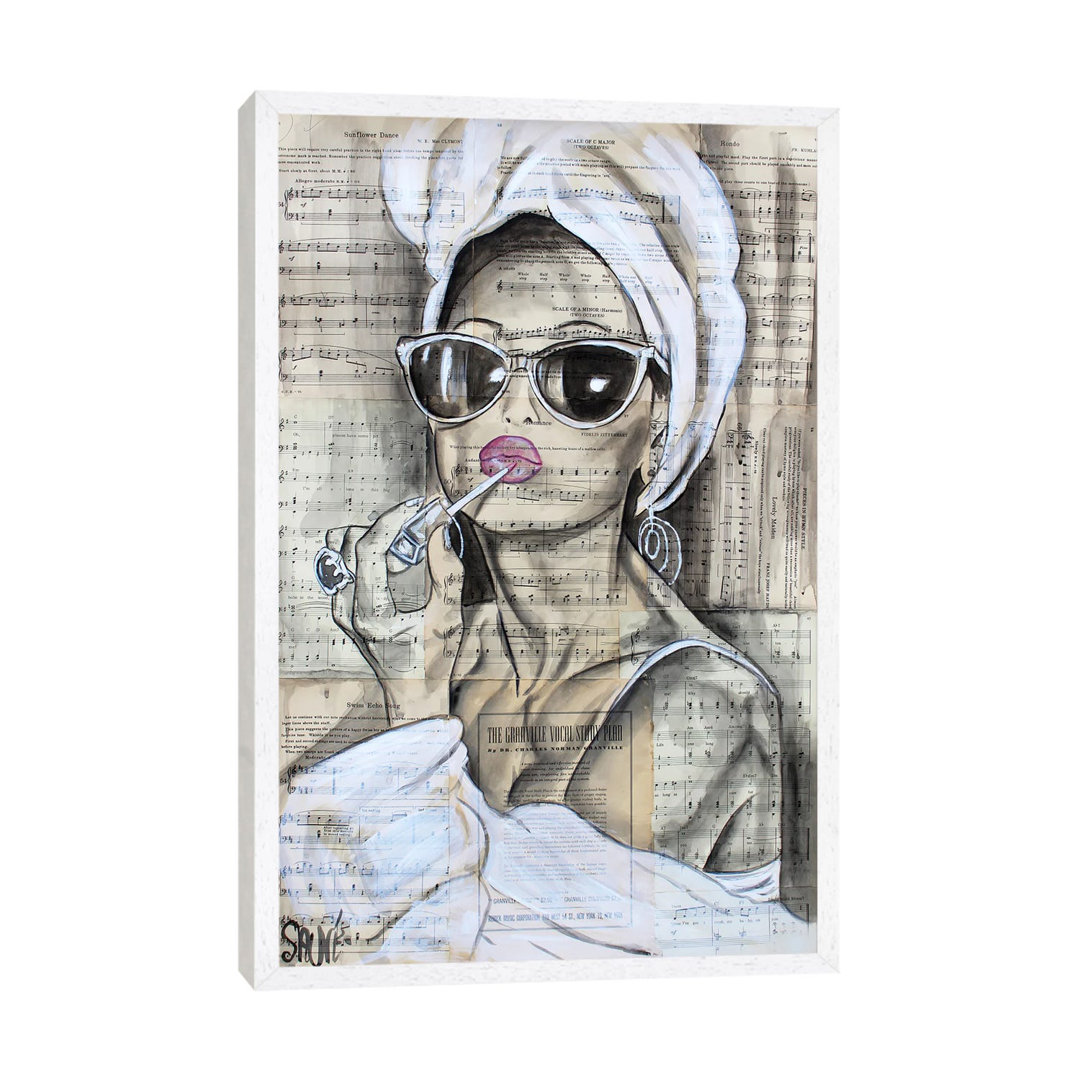 Glam Girl von Jason Sauve - Galerie-verpackte Leinwand Giclée auf Leinwand