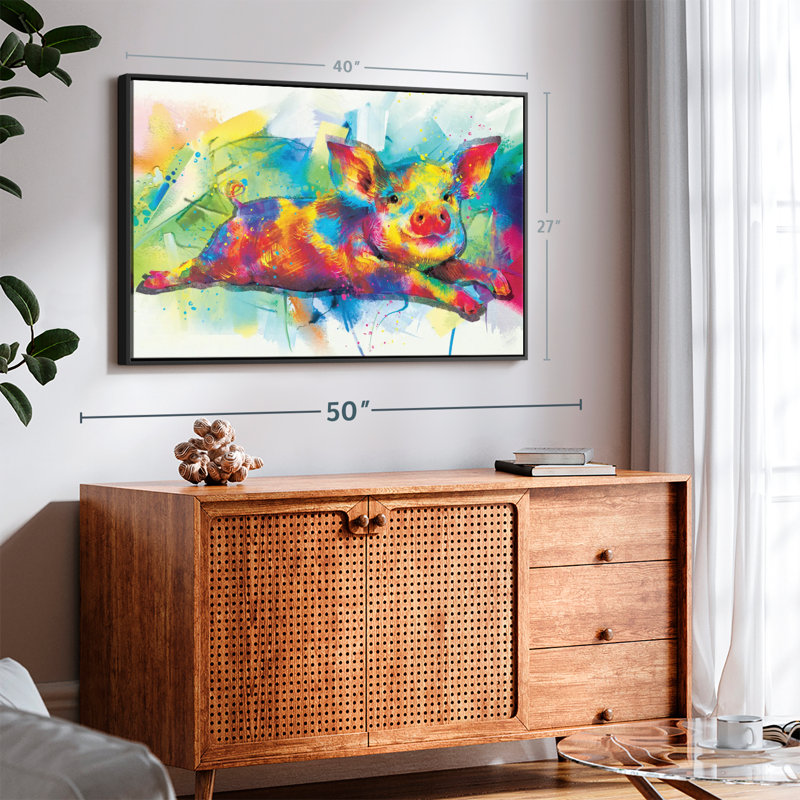 «Porcelet Paint Splash Wall Art», H 27 po x l 40 po