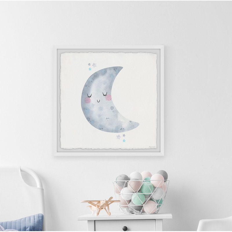«Sleeping Moon», reproduction d'art encadrée sur papier, H 12 po x l 12 po x P 1,5 po