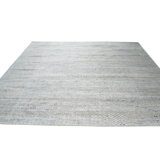 Hand Knotted Silk Area Rug in Green