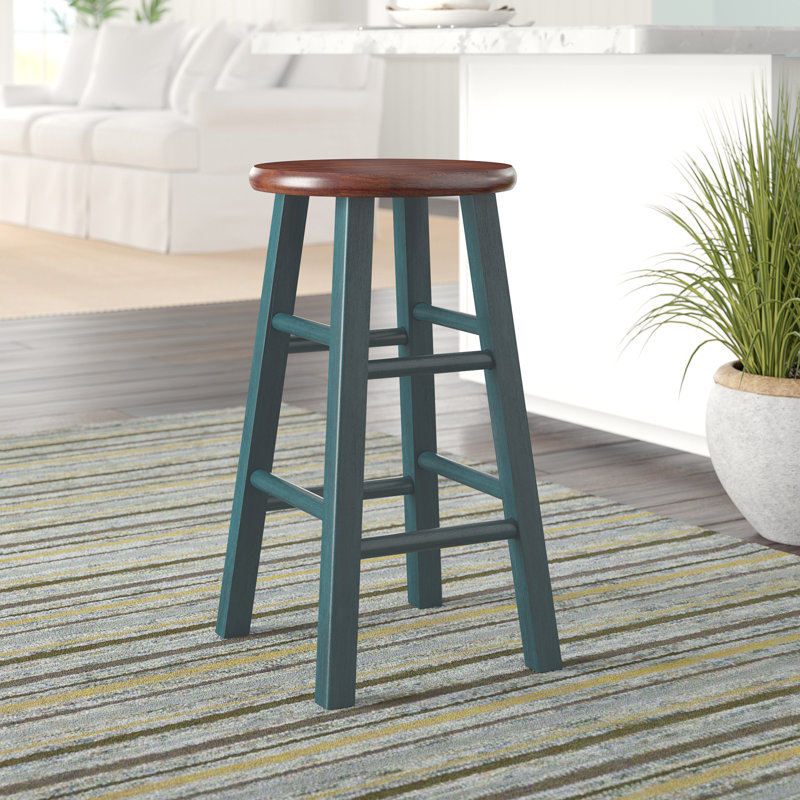 Tabouret de bar Azaya, Bleu sarcelle, Tabouret de bar (hauteur de siège de 29,1 po), 1