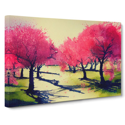 Righteous Cherry Blossom Trees - Wrapped Canvas