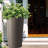 2 Pack Tall 21.7 In Planters For Outdoor Plants Modern Tall Square Planter Box Indoor Outdoor Porch Patio Flower Pot Modern Big Tapered Matte Tree Flower Pot For Garden, (Brown)-588830266