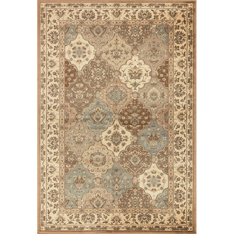 Blaykelee Ornamental Traditional Floral Indoor Area Rug, Rectangle 8' x 10'