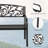 Outsunny 50 Metal Bench with Floral Scroll Backrest