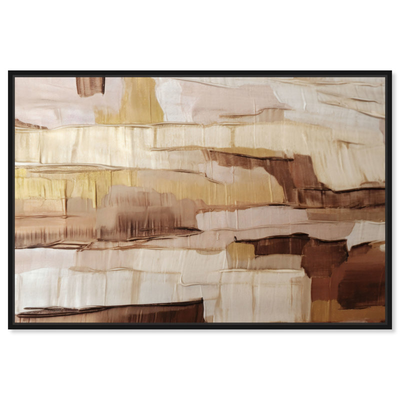 Art mural abstrait Afrique Boho par Art Remedy, Cadre noir, H 11 po x l 16 po