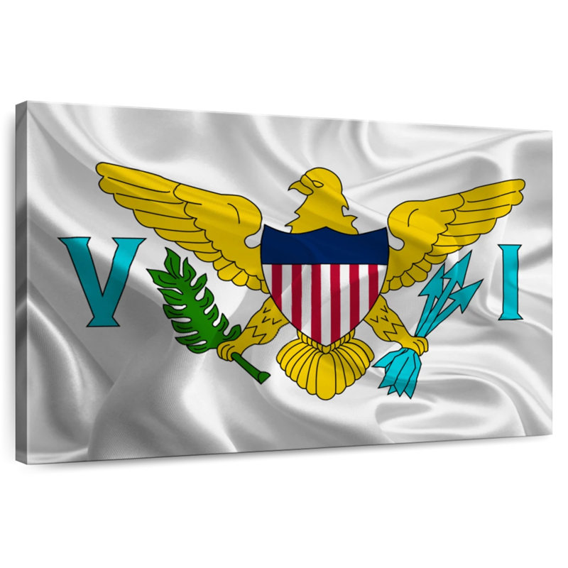 Borges, drapeau des Îles Vierges des États-Unis, H 20 po x l 30 po