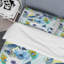 Ensemble de housse de couette en microfibre bleu / vert / jaune 3 pièces