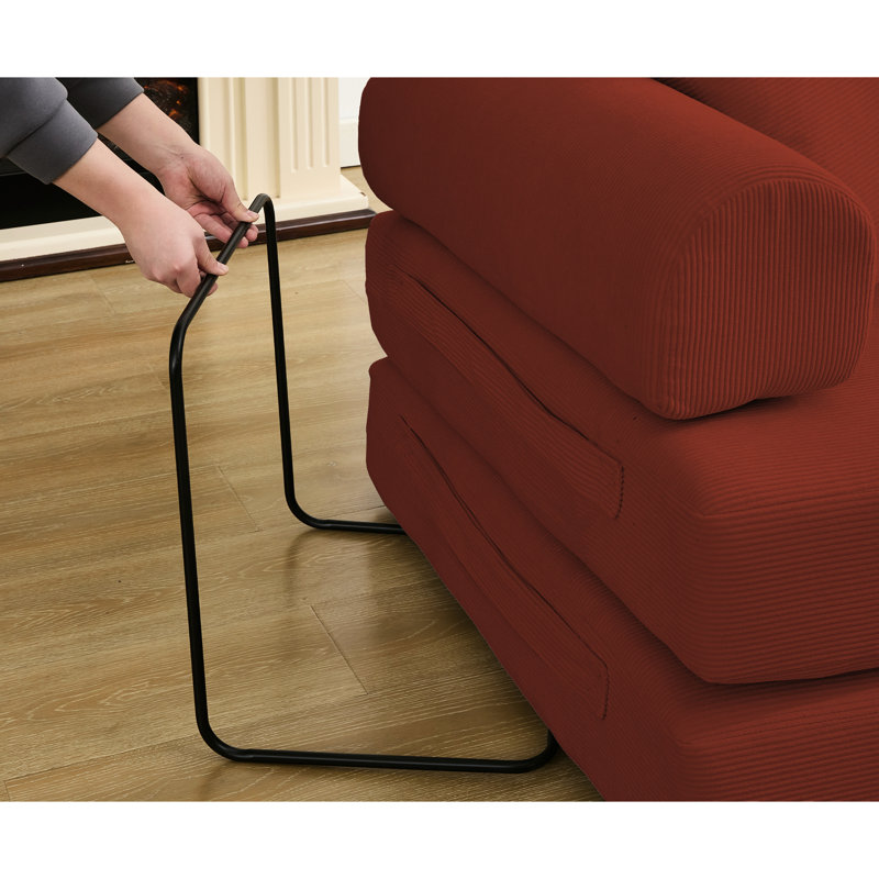 Lit-couchette pliable 3-en-1 de 78,5 po à 5 places en 1 bricolage, velours côtelé ergonomique 51