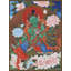 Déesse debout Newari Tara verte (Thangka sans brocart)