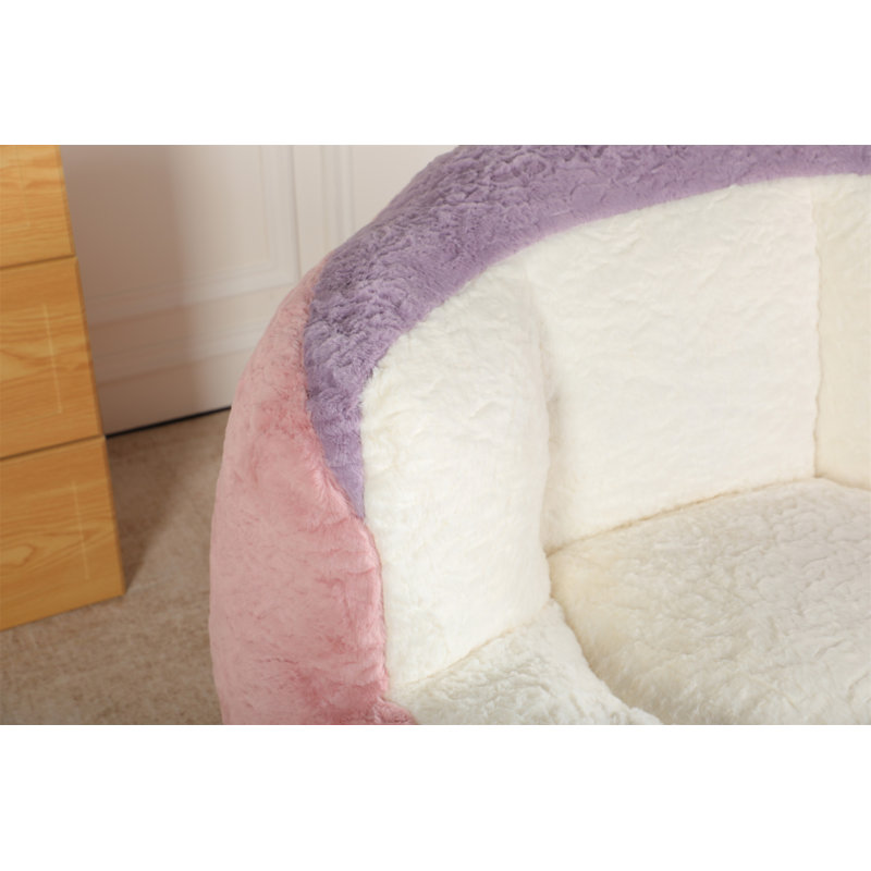 Oversized Bean Bag Chairs, White/Purple Pink