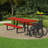 Leisure Craft 8 FT ADA Accessible Outdoor Picnic Table with 2 Bench Seats-13673096