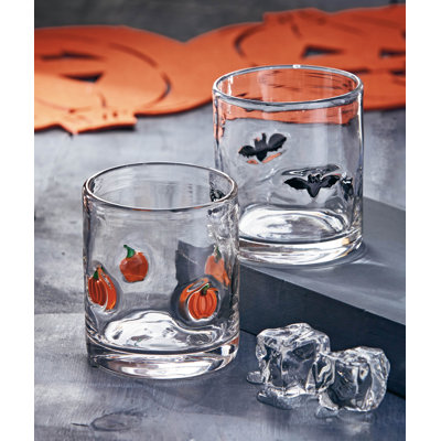 Halloween Pumpkin DOF Glassware