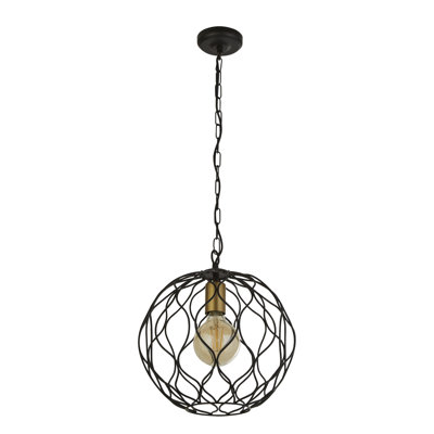 Brewton 1 - Light Black Sphere Pendant