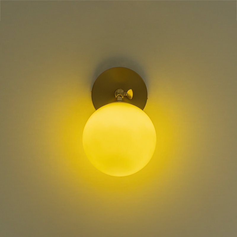 Plafonnier semi-encastré 1 lumière Moss Green Globe
