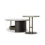 Table basse 31,5 "en microlite noir + bois manufacturé + verre au carbone