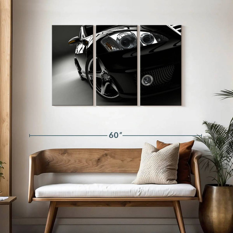 Mehar Black Car Headlights, 28" H x 45" W