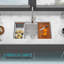 Évier de cuisine encastré blanc encastré 33 x 19 x 10 po en porcelaine blanche