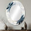 Nordic Tranquility - Grand miroir mural ovale sur métal-1872722586
