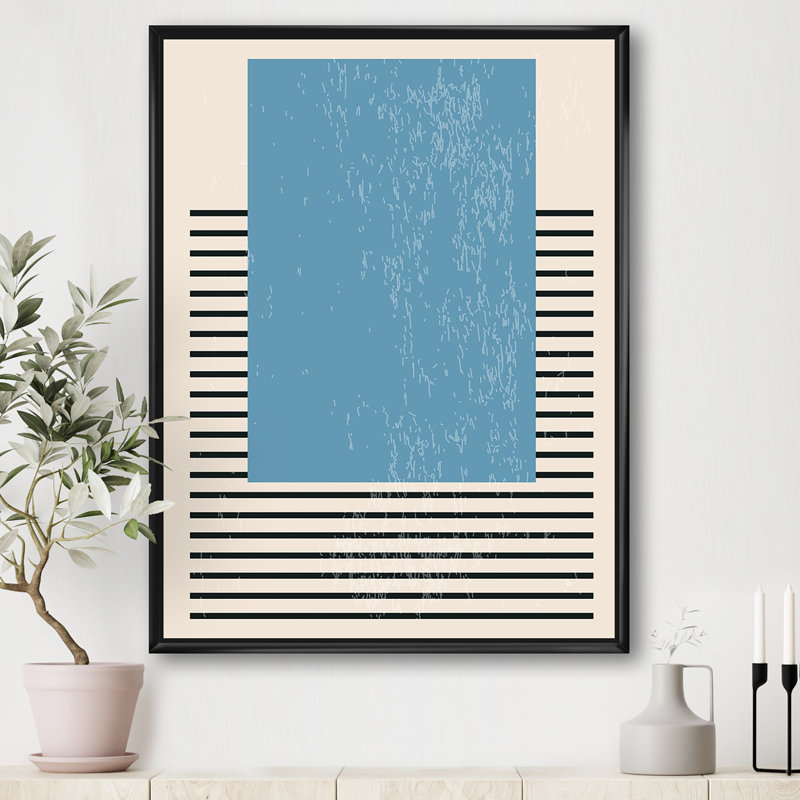 " Minimal Geometric Compostions Of Elementary Forms XII ", 32" H x 24" W x 1" D, Black Framed Canvas