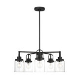 Anders 5 Light Dining Room Chandelier With Clear Shade