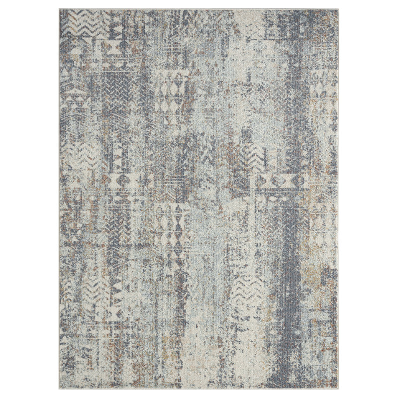 Tapis crème / gris Abani Kym MIL170A, Rectangle 5 pi 3 po x 7 pi 6 po