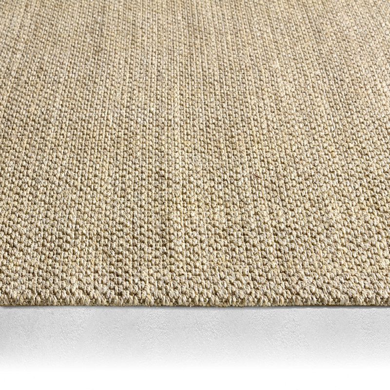 Naturals Sanibel Taupe/White Solid Hand Woven Area Rug, Rectangle 6' x 9'