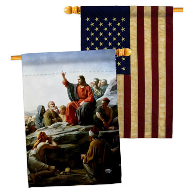 Double Sided 40'' H x 28'' W Polyester House Flag