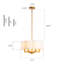 Luminaire suspendu tambour 6 lumières Palon 17,5 pouces avec structure en métal blanc-1319909610