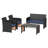 Wicker Outdoor Seating Group with Cushions-1941527158