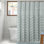 Chenille Chevron Cotton Geometric Shower Curtain