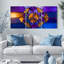 Ensemble de 3 tableaux muraux sur toile à motif floral vitrail-98481219