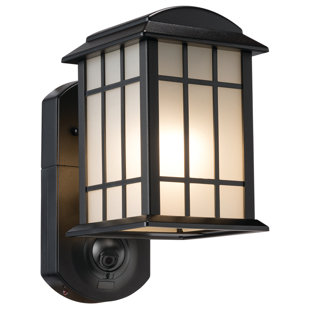 outdoor wall light with cctv