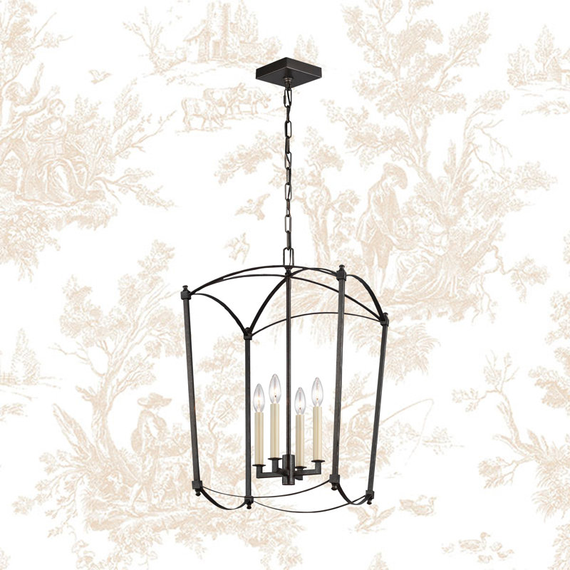 Olive 4-Light Chandelier, Acier Smith