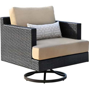 Aeronwy Swivel Patio Chair with Sunbrella Cushions