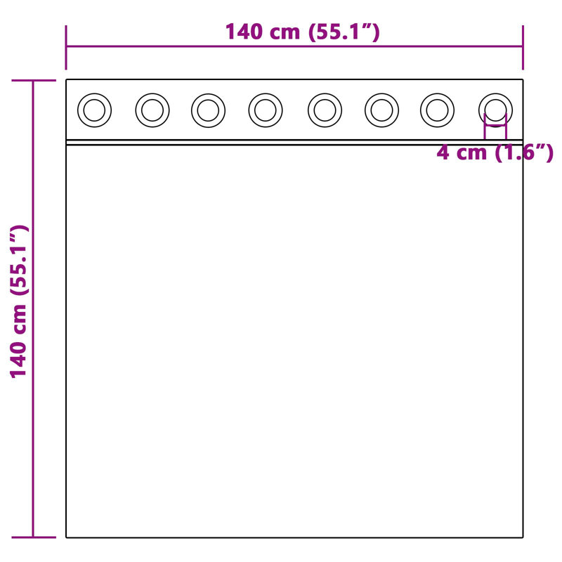 Curtains Polyester Medium Decorative Inlays, Pink, 140cm Width x 140cm Drop