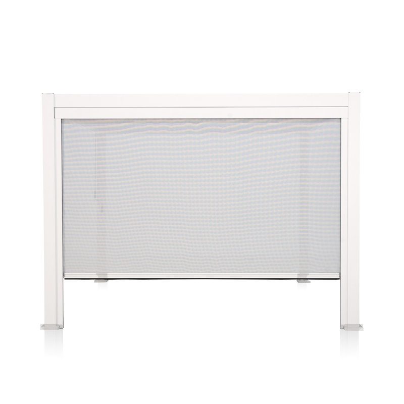 Écran 111 en aluminium pour pergola, Blanc, 13 pi