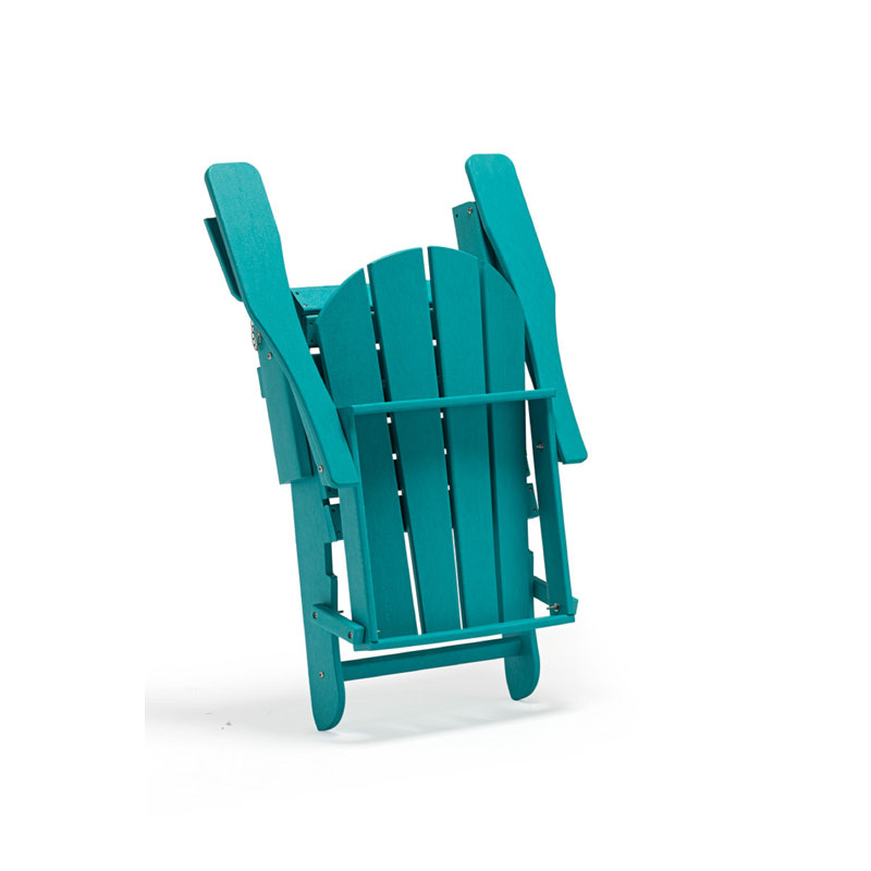 Chaise Adirondack pliable en résine / bénéfique, Bleu Aruba